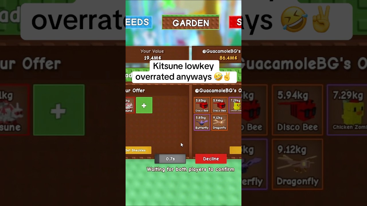 I TRADED MY SHINY KITSUNE FOR THESE RARE PETS 🥳 #growagarden #gag #roblox