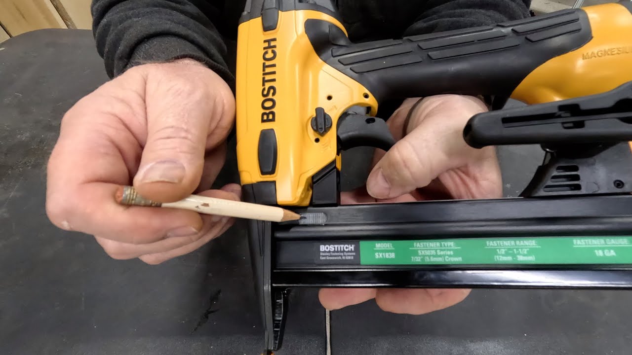 bostitch 18 ga finish stapler info video
