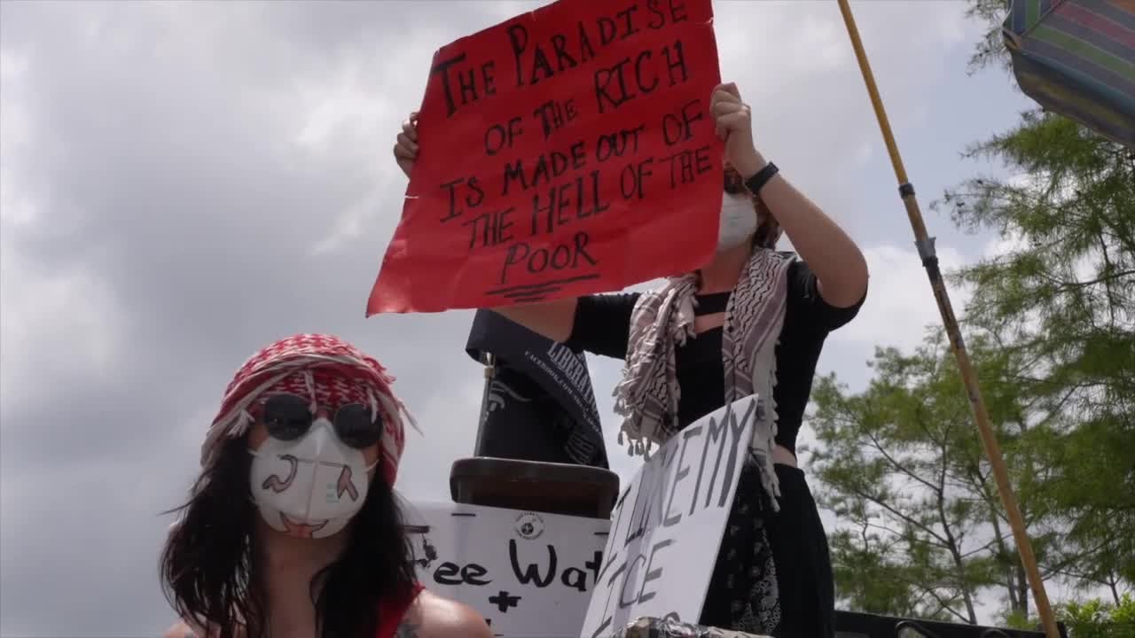 Protesters gather as 'Alligator Alcatraz' immigration detention facility nears completion