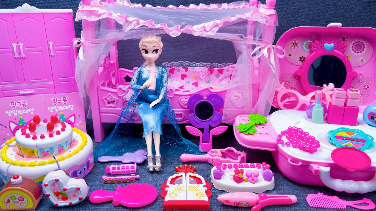 9 Minutes Satisfying Unboxing Disney Frozen Elsa Makeup Toys ASMR, Skin Care Toys Collection Review