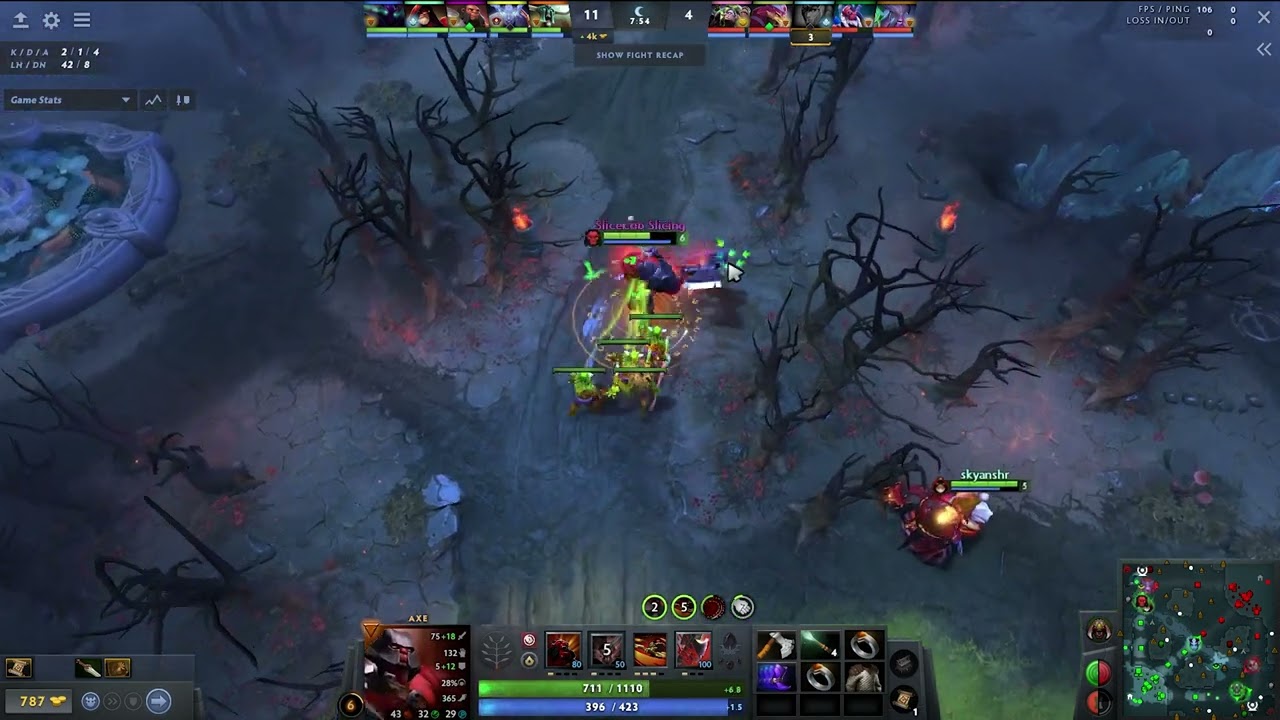 DOTA2 : Axe but whenever Axe culling an enemy x2 speed