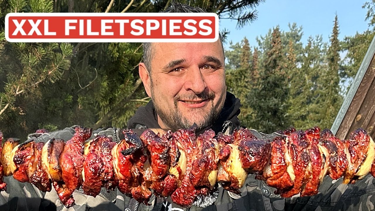 XXXL FILETSPIESS auf Feuer Grillen --- Klaus grillt