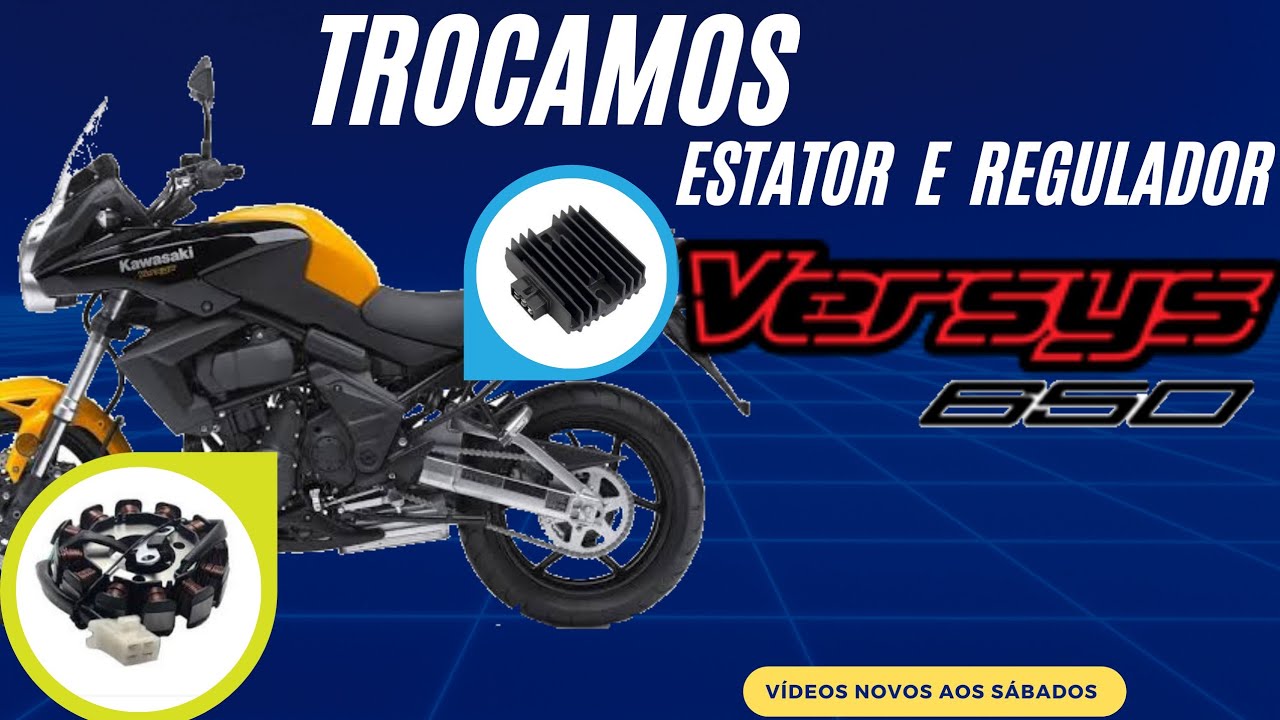 KAWASAKI VERSYS 650 - NÃO CARREGA BATERIA - ABRIMOS MOTOR E TROCAMOS ESTATOR E REGULADOR RETIFICADOR
