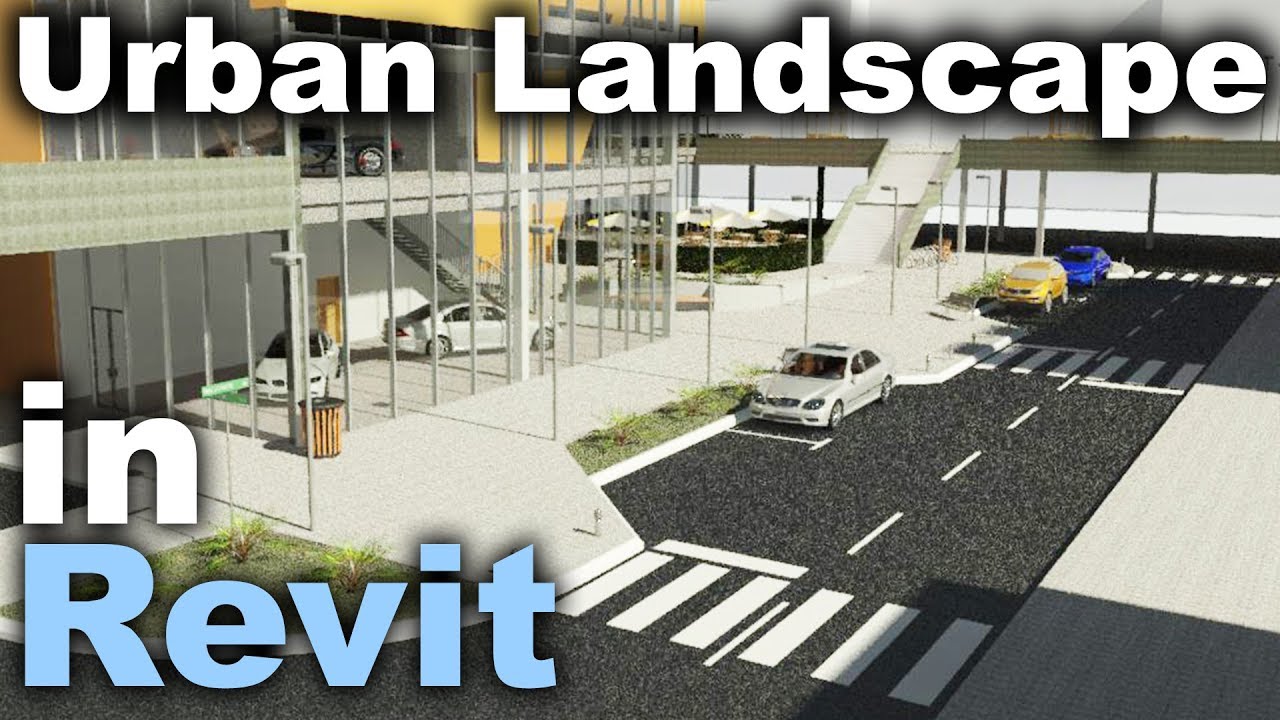 Urban Landscape in Revit Tutorial (Roads, Curbs, Sidewalks, Parking, Cars, Signalisation...)