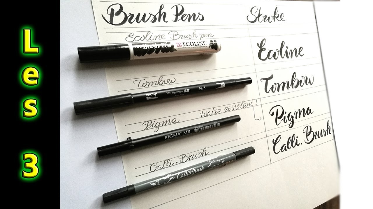 de 4 makkelijkste Brush pen Review - voor beginners Handletteren