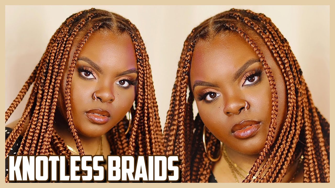 DIY KNOTLESS BRAIDS FOR BEGINNERS! This is so much easier than I thought 🤭