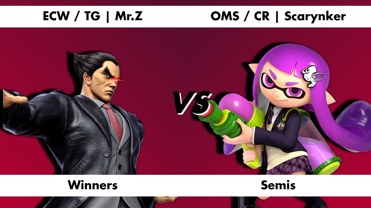 Mashers Dojo - ECW / TG | Mr.Z (Kazuya) vs. OMS / CR | Scarynker (Inkling) - Winners Semi-Finals