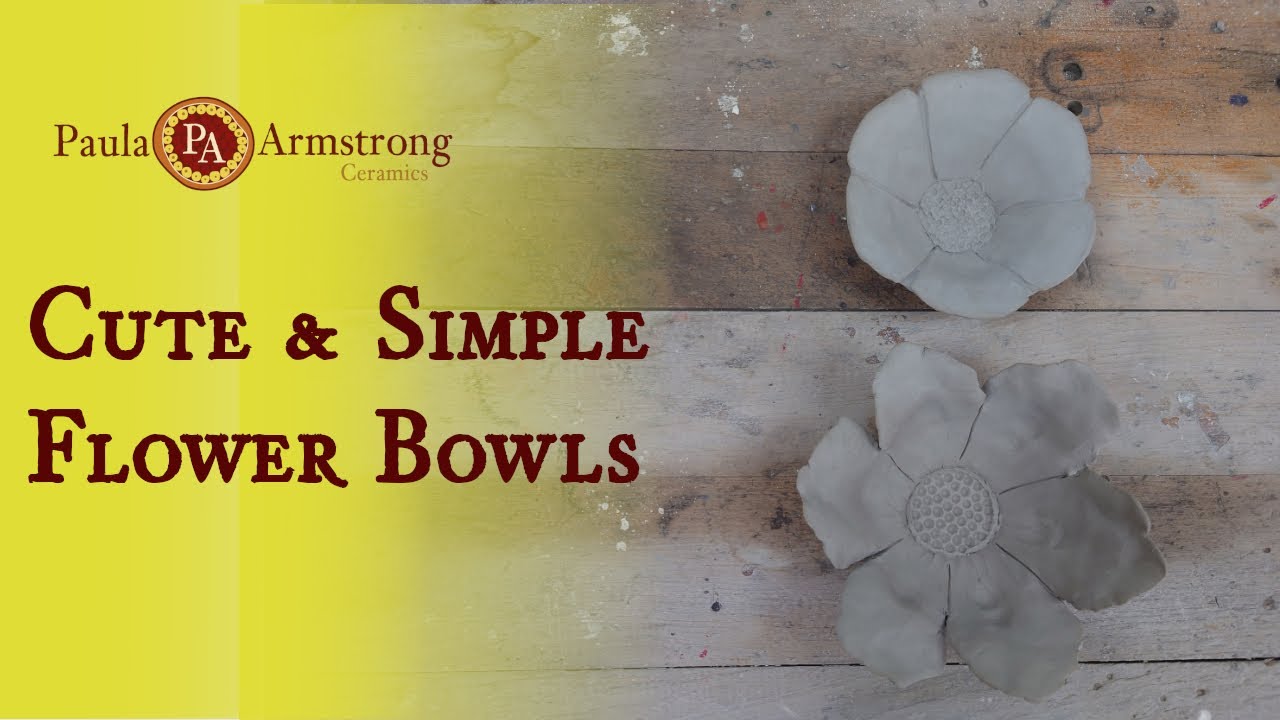 Demonstration of making cute pinch pot flower bowls in clay