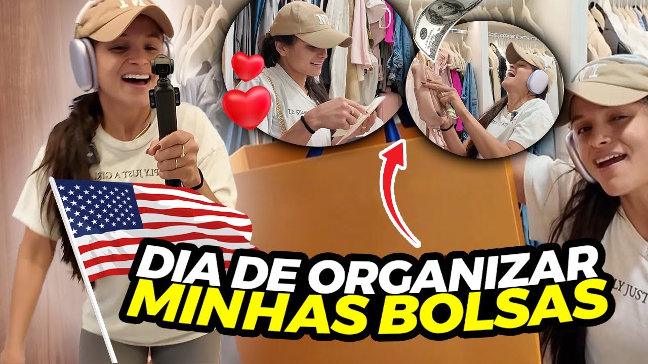 DIA DE ARRUMAR AS BOLSAS - ACHEI ATÉ DINHEIRO!!