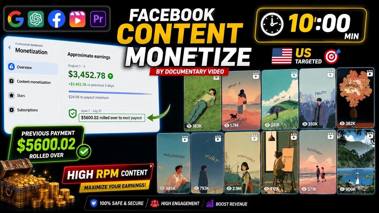 How I Got Facebook Content Monetization Using AI | High RPM USA Content Tutorial (2026) || PART 1 ||