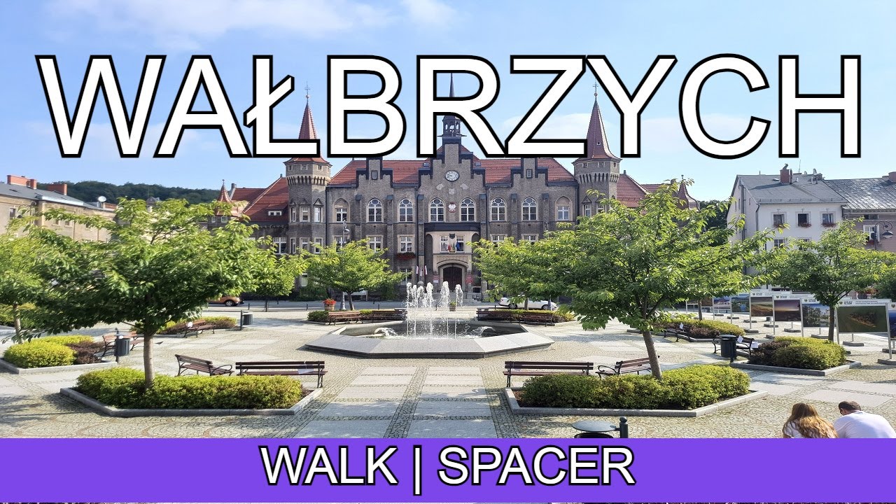 Wałbrzych - Poland, walking in Wałbrzych | 4K