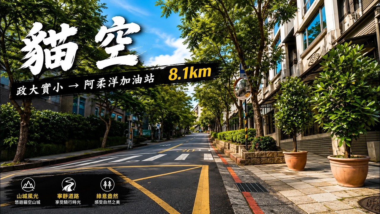 貓空  政大實小→新光路→阿柔洋加油站  8.1km