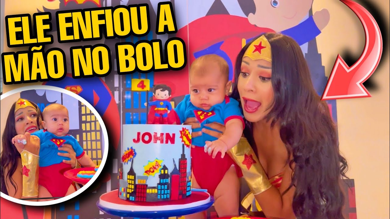 DEIXEI MEU FILHO ENFIAR A MÃO NO BOLO! *OLHA ISSO* 😰 MÊSVERSÁRIO completo. ✨