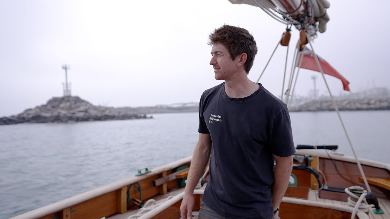 A nervous departure! …starting a long voyage, shorthanded.