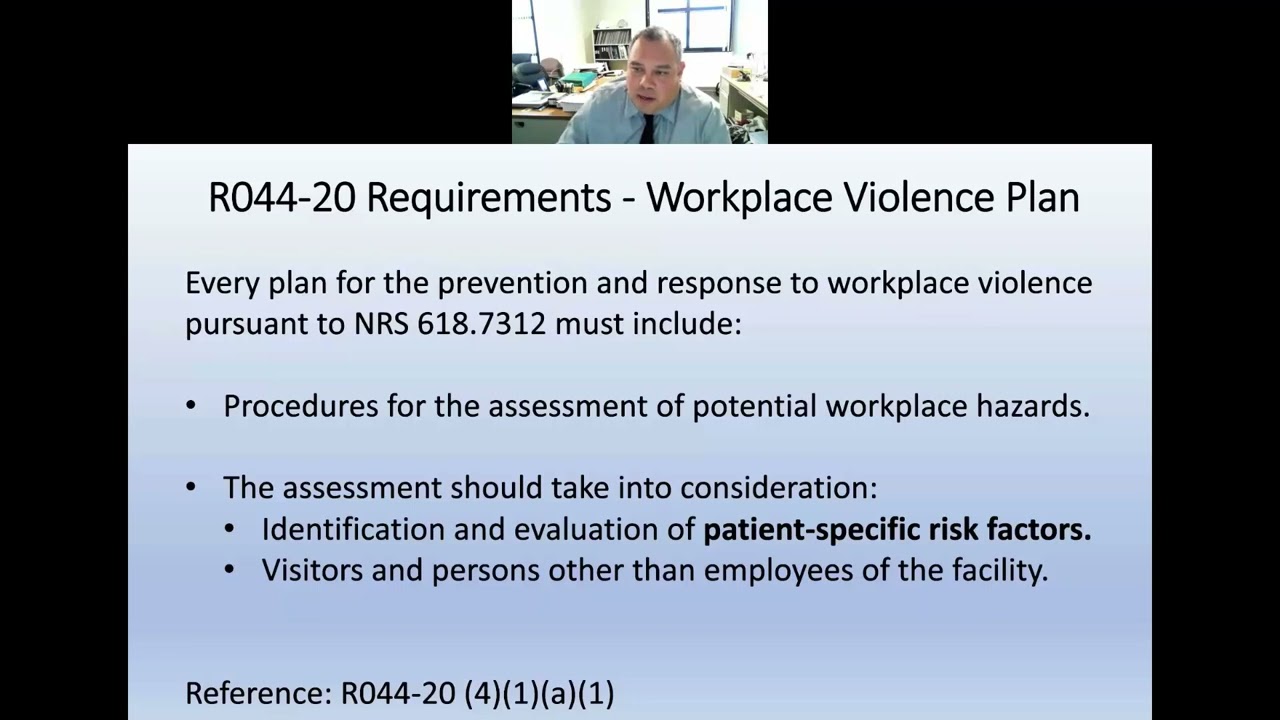 3/16/22 NV OSHA Webinar - Workplace Violence at Medical Facilities Regulations