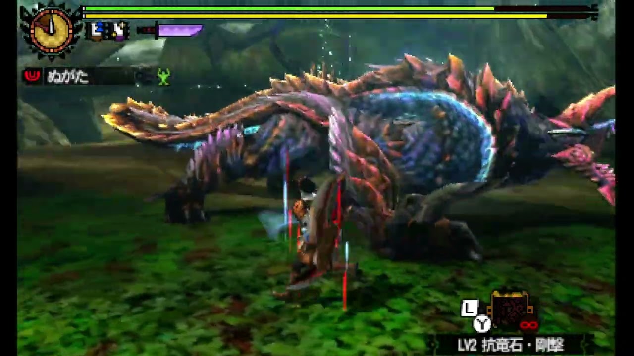 【MH4G】Lv140ジンオウガ 生産大剣ソロ 6'23