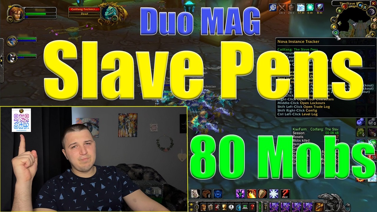 Wow TBC - Anniversary Slave Pens  Boost 80 Mobs DUO MAG