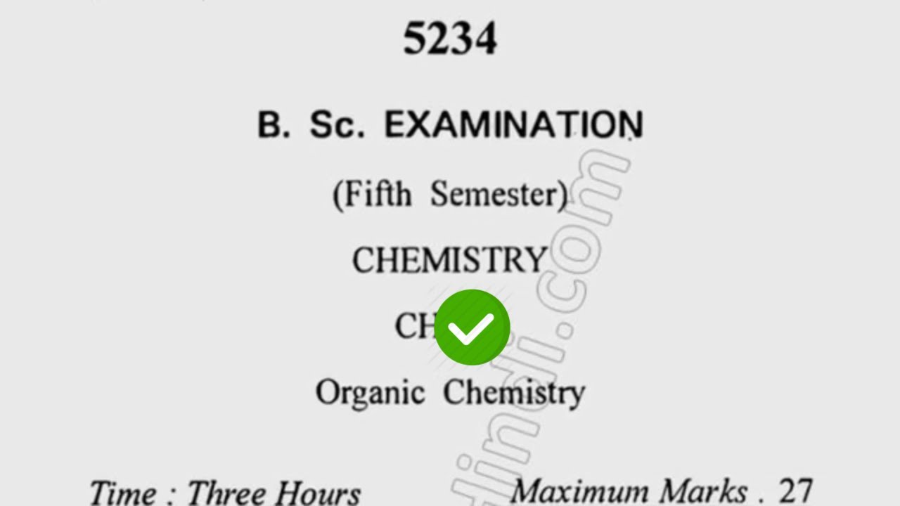 2019 Cdlu BSc 5th Sem Organic Chemistry  Question Paper