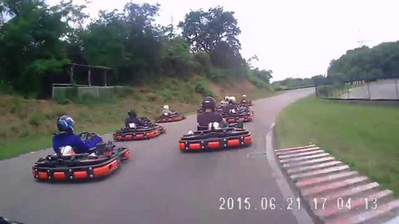 Kart Rennen 2 Liedolsheim Germany 21.06.2015 Regenrennen heavy wet race gokart onboard helmet camera