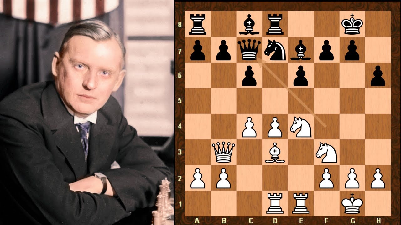Attacking Chess with Maximum Independence! || Alexander Alekhine vs Lajos Asztalos || Kecskemet 1927