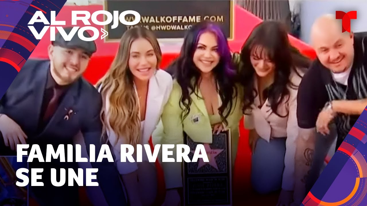 Hijos y hermanos de Jenni Rivera se reúnen para develar su estrella en el Paseo de la Fama