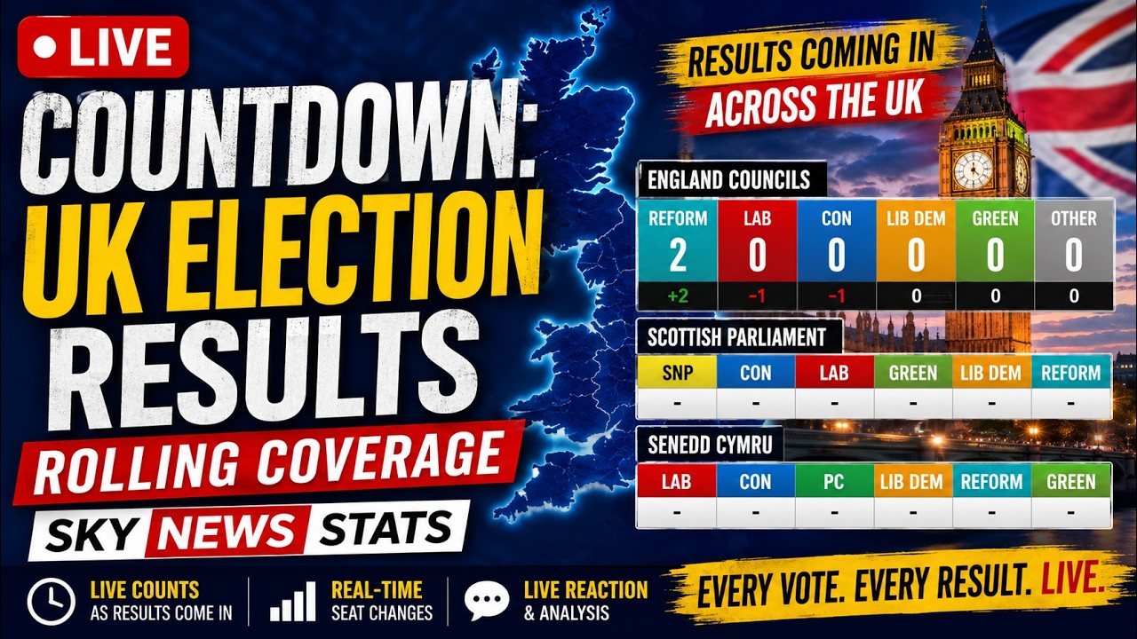 LIVE COUNTDOWN: UK Election Results Rolling Coverage | Sky News Stats