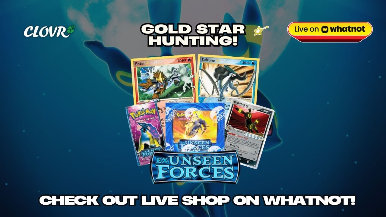 GOLD STAR HUNT! EX ERA! LETS RIP SOME PACKS!!! CHECK OUT OUR HUGE VINTAGE SELECTION LIVE ON WHATNOT!