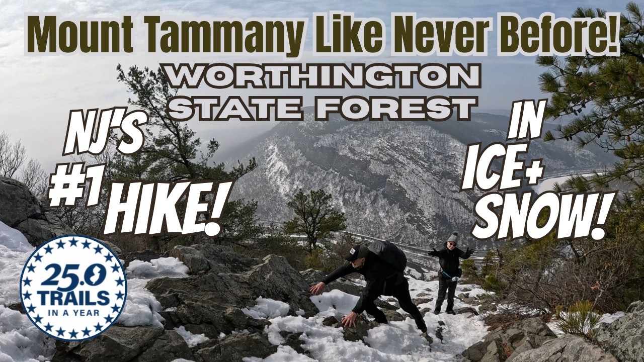 What's It Like Hiking Mount Tammany in Snow and Ice? New Jersey's #1 Hike NJ250 EP5