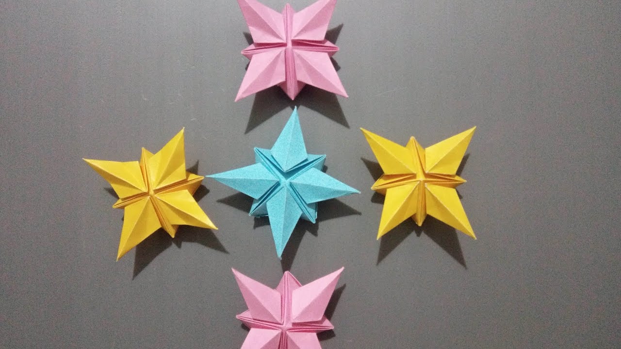 3D origami star | origami modular star | simple origami star | origami Christmas star | 3D star