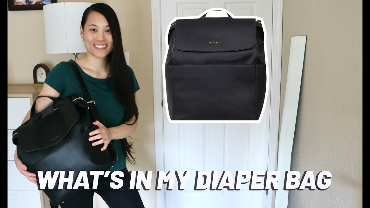 What's in my Mina Baie Kinney diaper bag (0-6 mos)