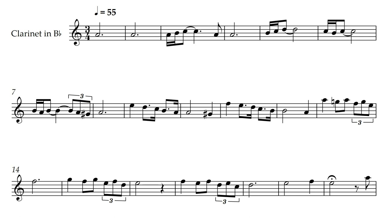 Adagio in G Minor  - Albinoni | Clarinet Sheet Music