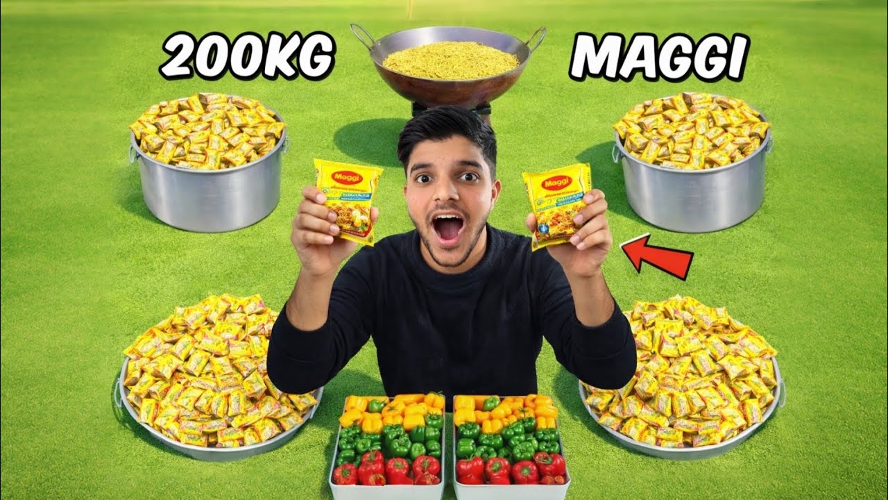 200KG MAGGI CHALLENGE 😱 | Itni Saari Maggi Ka Kya Kiya?