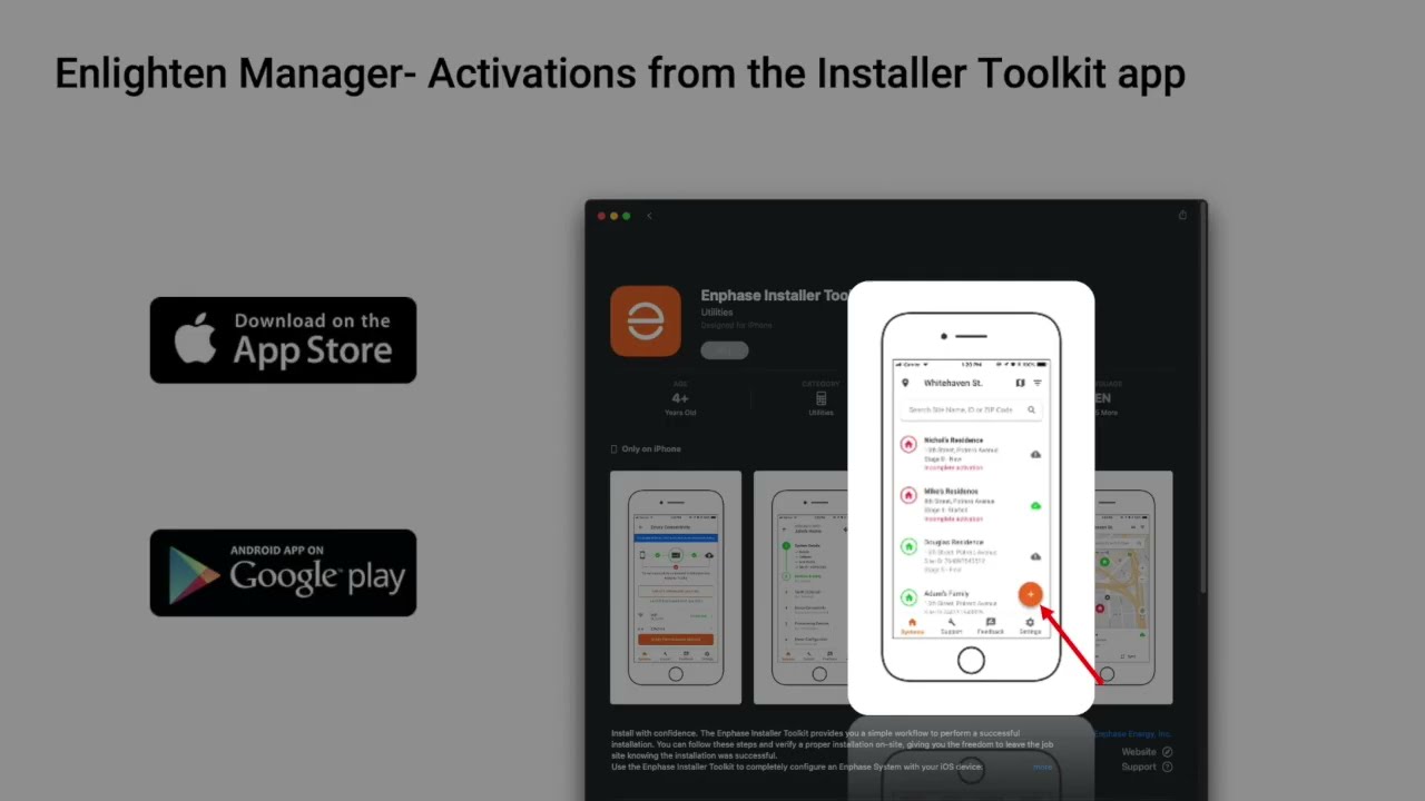 Enphase Installer Portal, (Enlighten Manager) Activation page