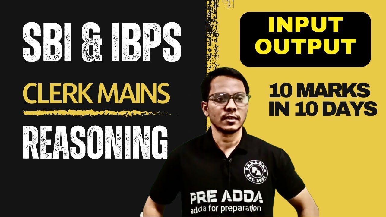 Machine Input–Output | Basic to New Pattern Mains Level Questions l PREADDA i sbi clerk mains 2025