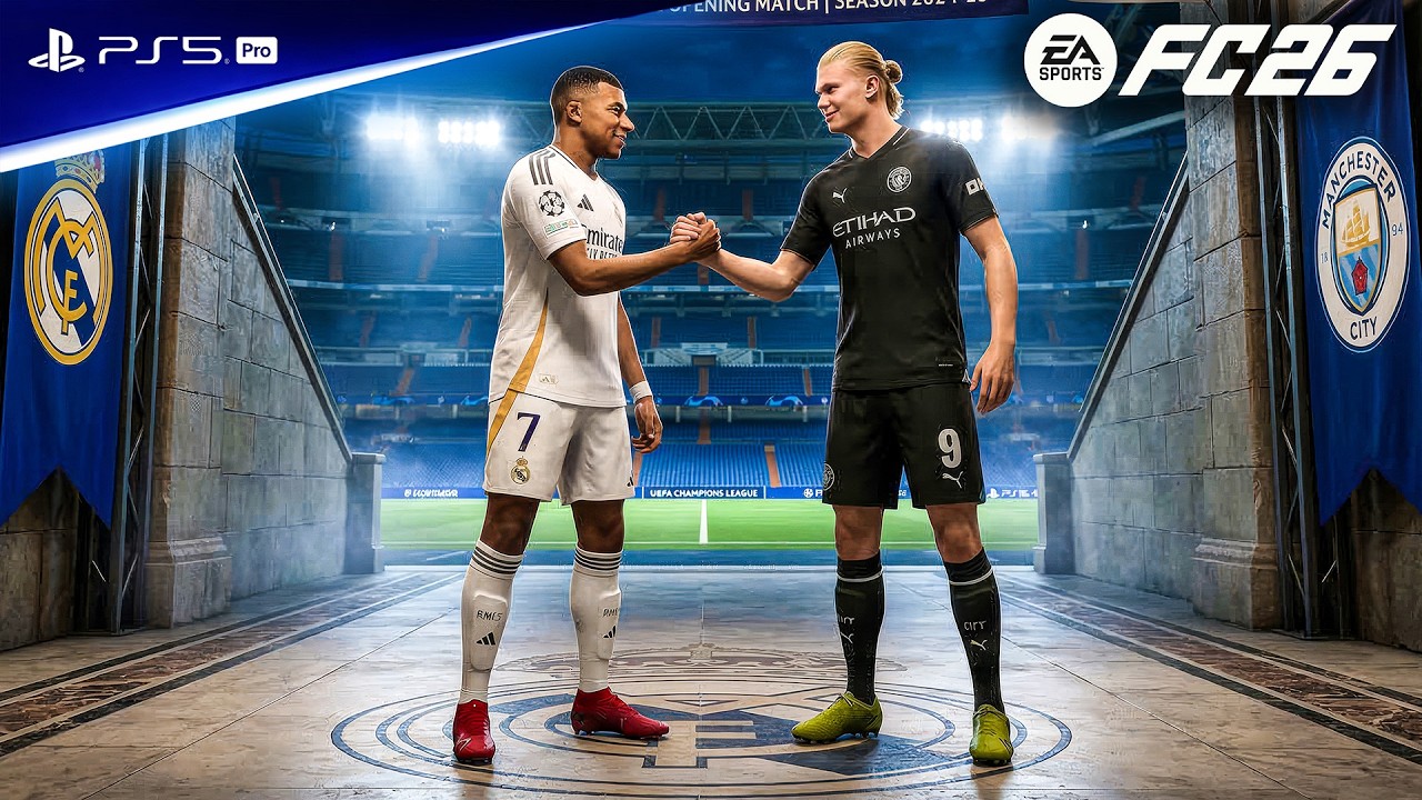 FC 26 - Real Madrid vs Manchester City Ft. Mbappe, Haaland | UEFA Champions League | PS5™ Pro [4K60]