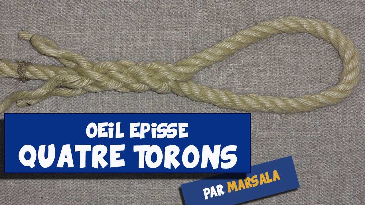 Epissure : Oeil épissé 4 torons ( Méthode ABOK #2752 )