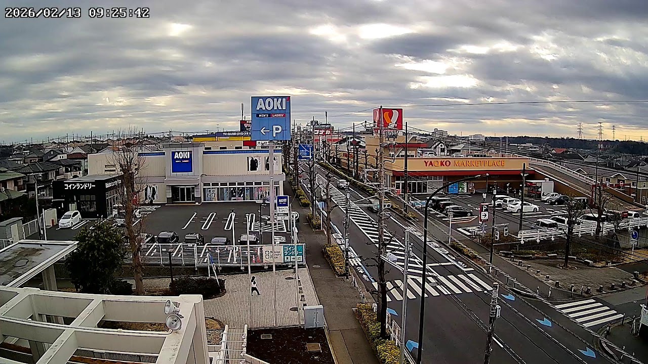 千葉県千葉市緑区おゆみ野中央バザール通りライブカメラ Chiba Chibashi Live camera.world.cam