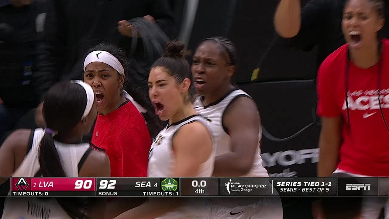 OVERTIME Forced After Jackie Young Buzzer Beater | WNBA Playoffs, Las Vegas Aces vs Seattle Storm