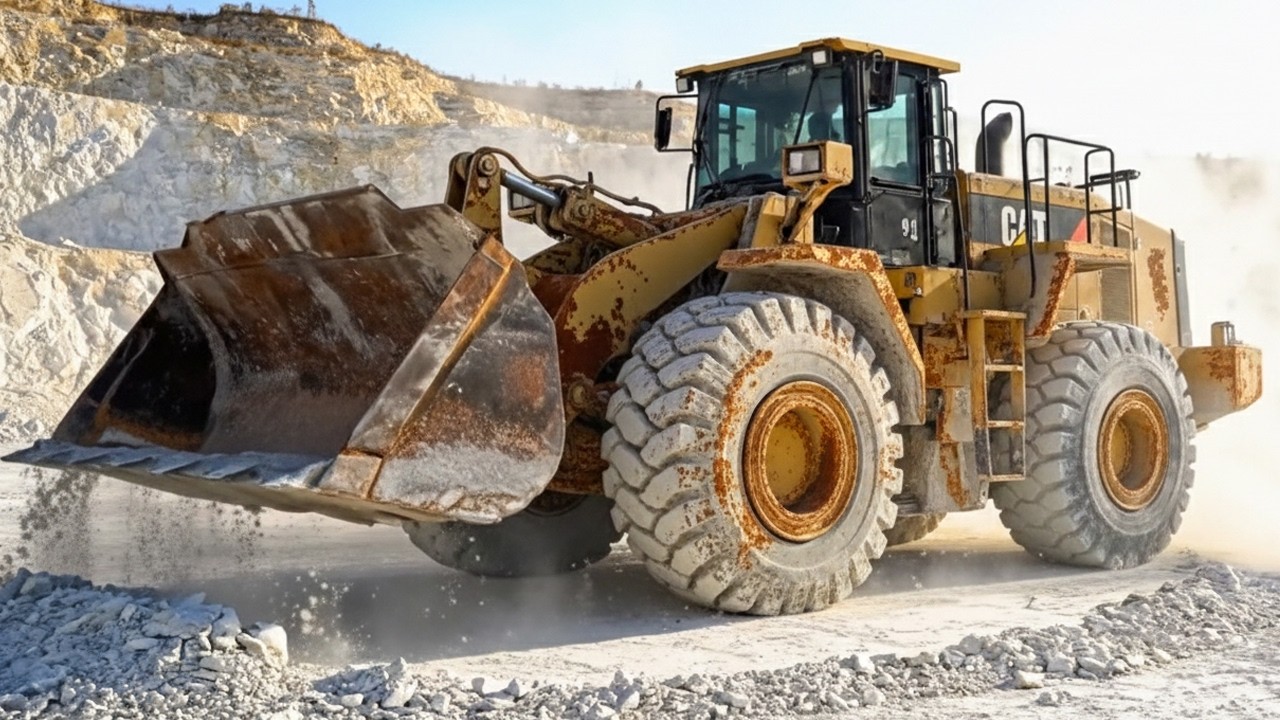 RESTORING A COLOSSAL WHEEL LOADER ABANDONED IN A LIMESTONE QUARRY FOR 25 YEARS - THE ENTIRE PROCESS