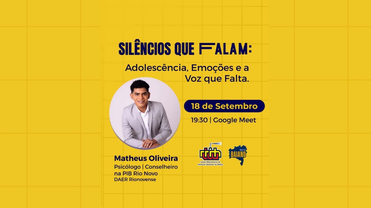 Silêncios que Falam: Adolescência, Emoções e a Voz que Falta - Live DCER Baiano