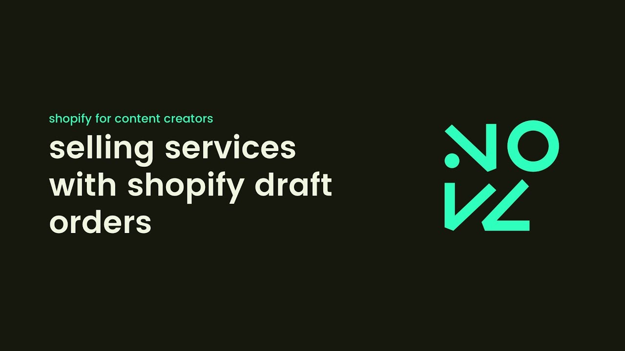Selling Services with Shopify Draft orders