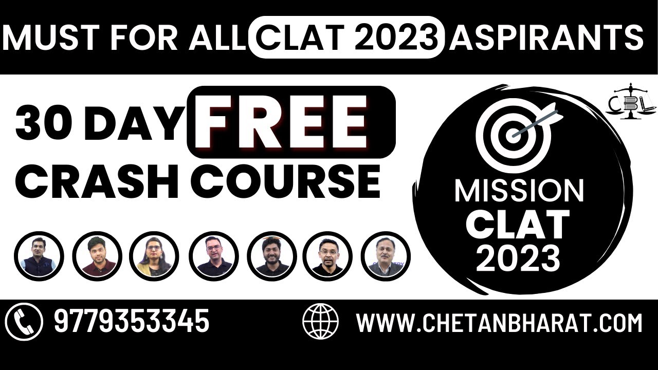 Prepare for CLAT 2023 | FREE CRASH COURSE | CLAT UG December 2023