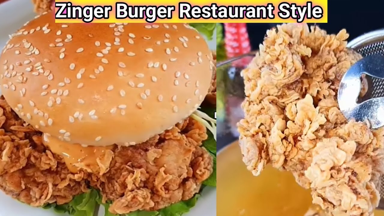 KFC Style Zingar Burger Recipe | Zingar Burger Banana ka tarika