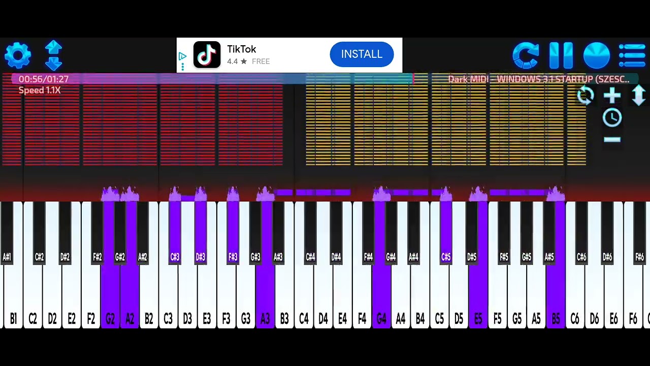 Dark midi Windows 3.1 startup