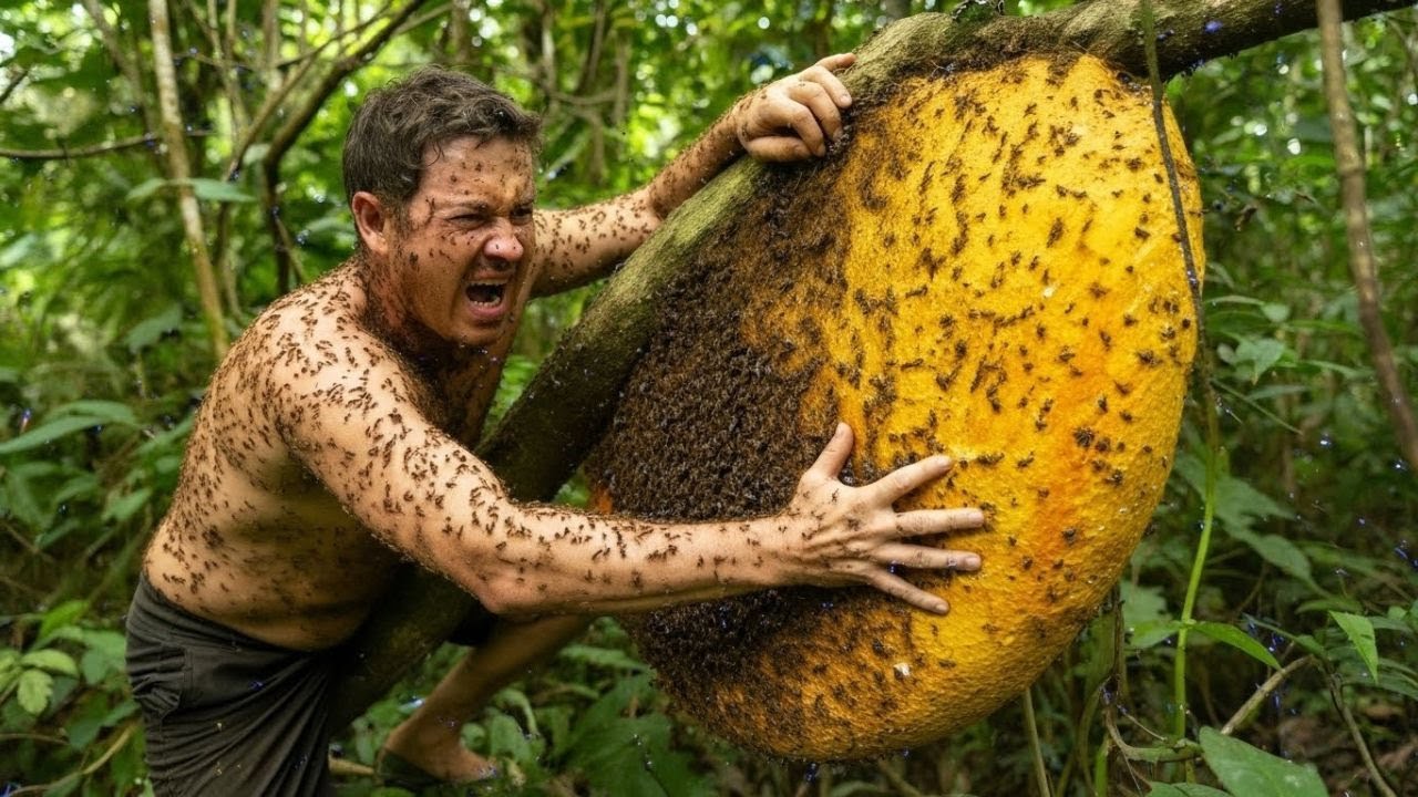 TERRIFYING Honey Harvest – Scaling a Massive Jungle Tree for Wild Honey