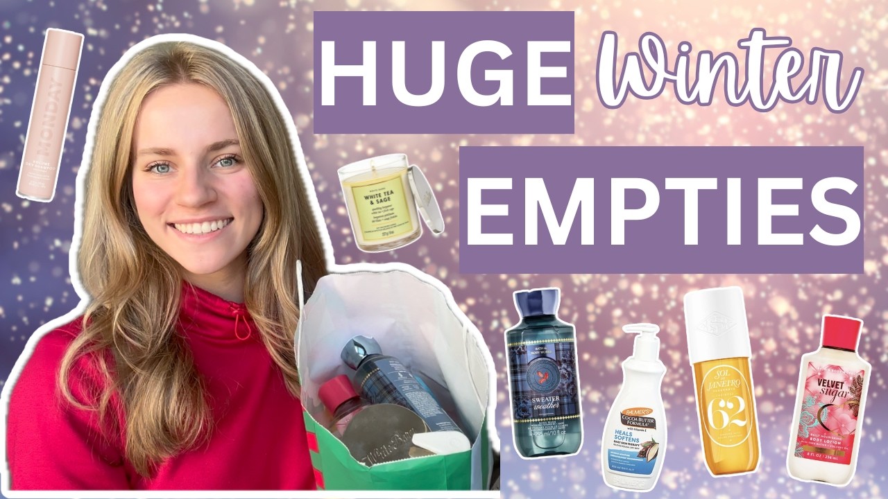 HUGE 3 MONTHS Worth of Winter Empties | Bath & Body Works, Fragrance, Haircare, Makeup