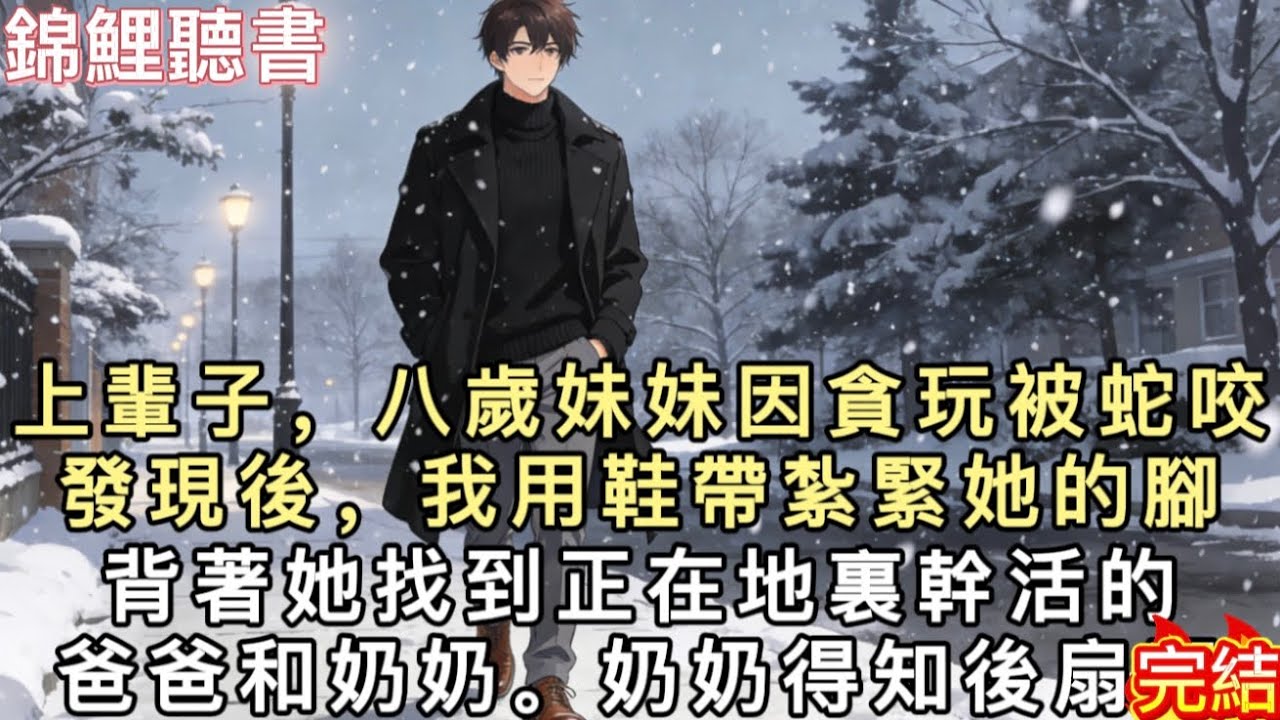 上輩子，八歲的妹妹因貪玩被蛇咬傷。發現後，我用鞋帶紮緊她的腳，背著她找到正在地裏幹活的爸爸和奶奶。奶奶得知後，扇了我一巴掌，認為我故意走得慢。