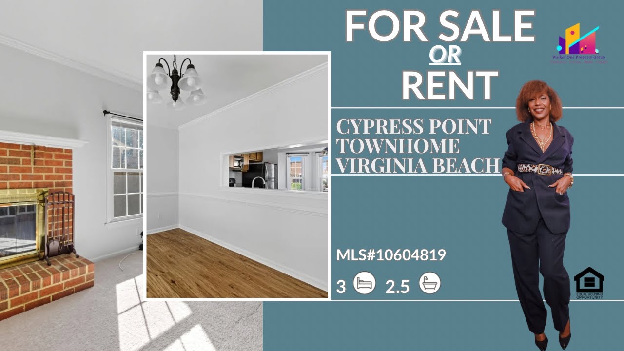 Cypress Point Townhome Tour | For Sale or Rent in Virginia Beach | Walker One Property Group