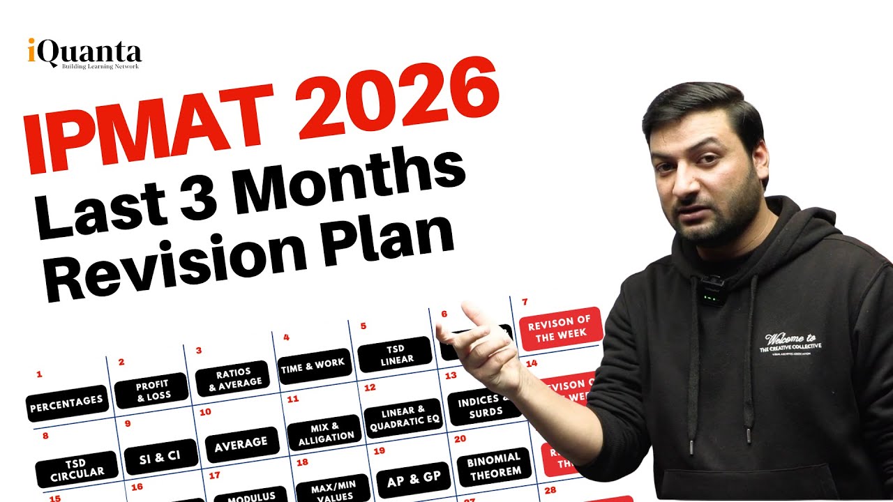 IPMAT 2026 | 90 Days QA Revision Plan | Manage IPMAT with Boards