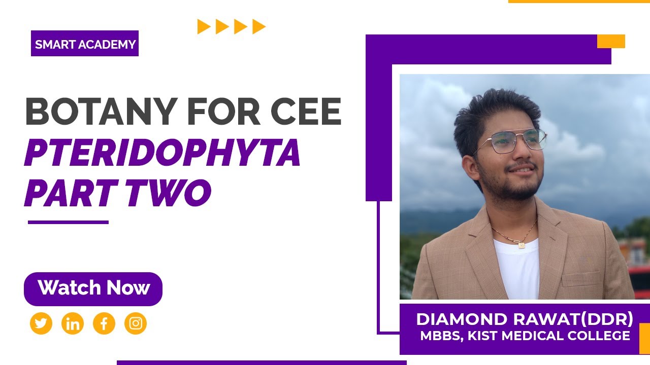 CEE Biology - Complete Pteridophyta Part Two : One Shot Video | Smart Academy